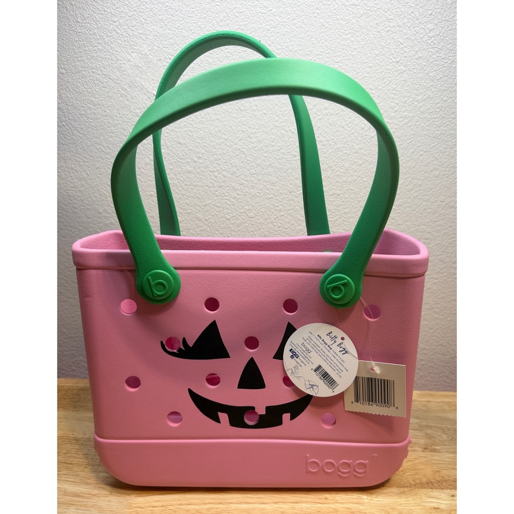 Bogg Bag Bitty Pink Halloween Jack-O-Lantern Tote New With Tags